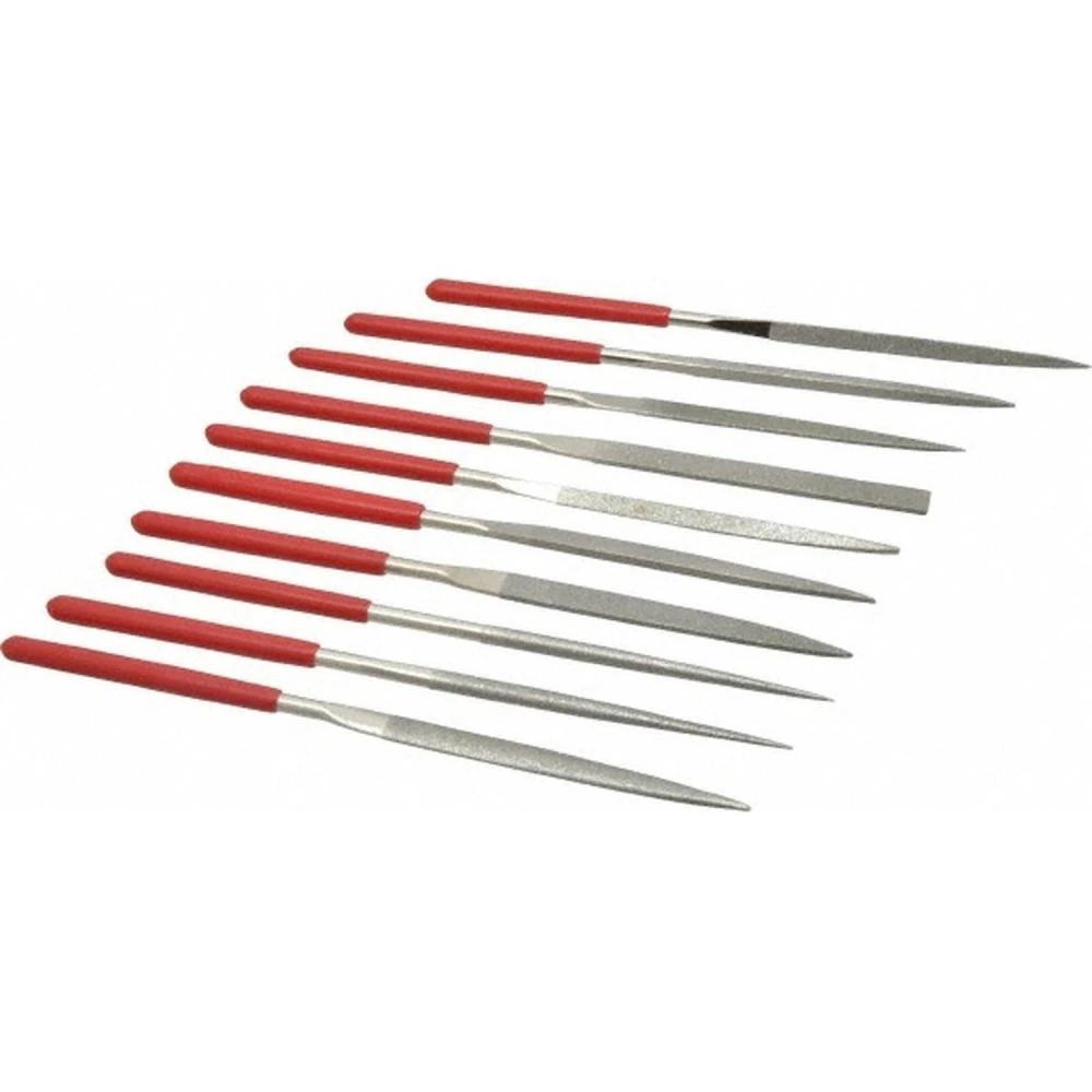 Joc de 10 mini llimes fines 140x3mm per a precisió en electrònica