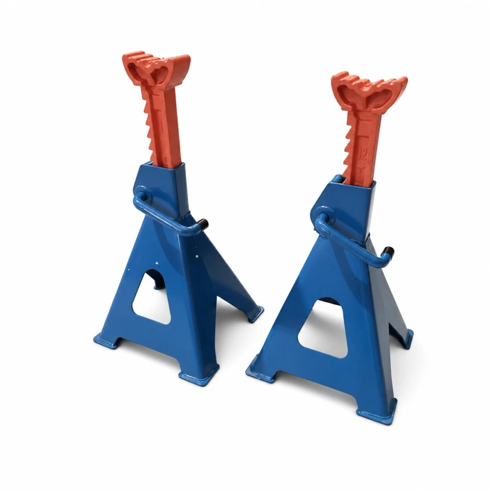 Joc de 2 Cavallets 12 Tones amb Doble Seguretat — Cavallets d'Acer Regulables 46-76 cm per a Cotxe, Furgoneta, Camió i Maquinària TSX TOOL