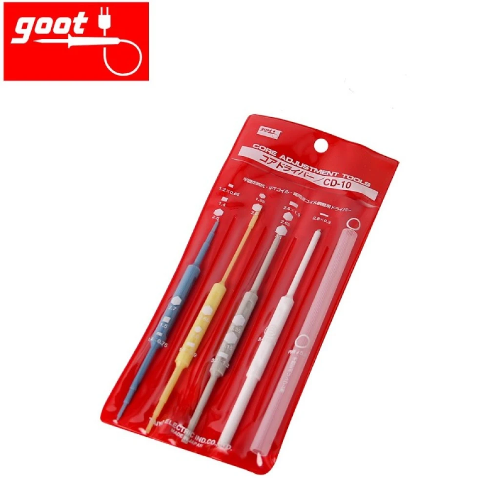 Joc de calibradors plàstics GOOT CD-10 5u per a ajust precís i segur