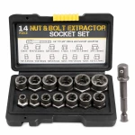 Joc Extractor Cargols Femelles Trencades 14 Peces Acer HSS Treu Perns Danyats