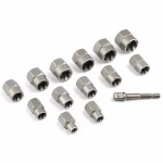 Joc Extractor Cargols Femelles Trencades 14 Peces Acer HSS Treu Perns Danyats
