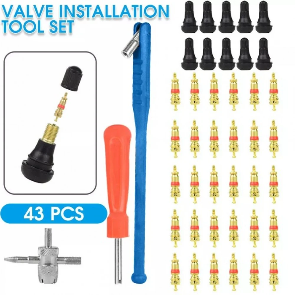 Joc d'eines reparació pneumàtics extracció vàlvules TSX TOOL 43 peces