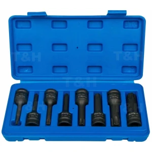Joc de claus Torx d'impacte 1/2 T30-T80 - 8 peces TSX TOOL