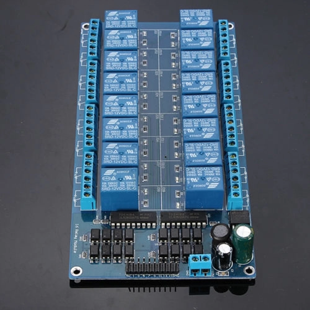 Kit 16 relés 12V per a Arduino amb 16 canals - Compatible satkit