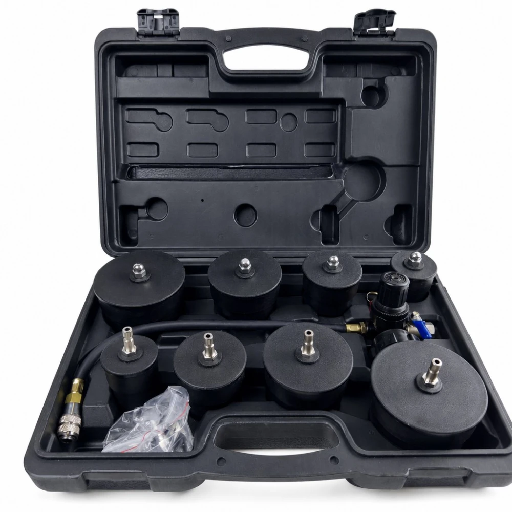 Kit Provador de Fuites de Turbocompressor 9 Peces amb Manòmetre Test Pressió Turbo