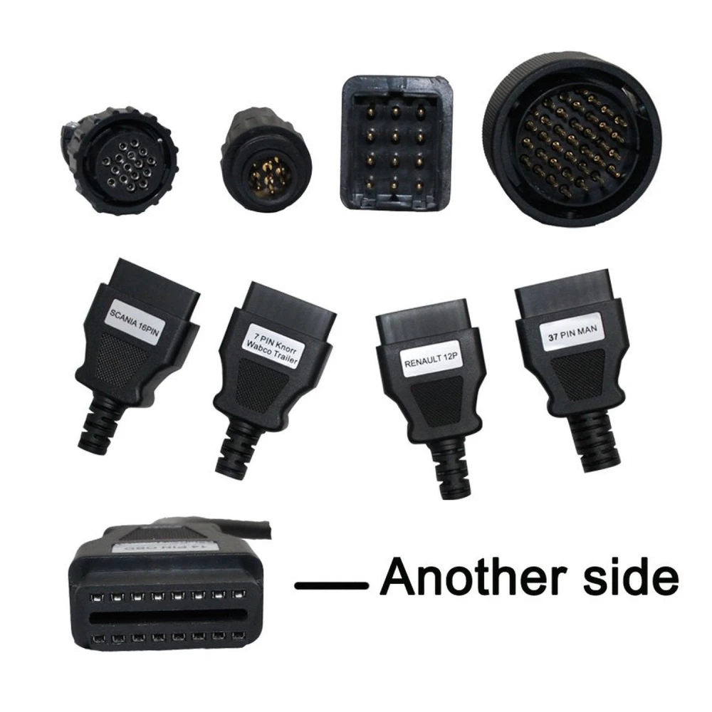 Kit profesional de cables OBDII para diagnóstico de camiones en taller