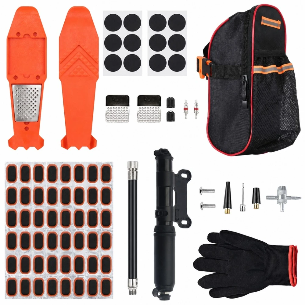 Kit Reparació Punxades Pneumàtics Moto Bicicleta 81 Peces Metxes Punxó Tubeless