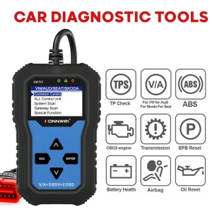 Konnwei KW350 escàner diagnòstic del sistema complet per a VW Audi Seat Skoda