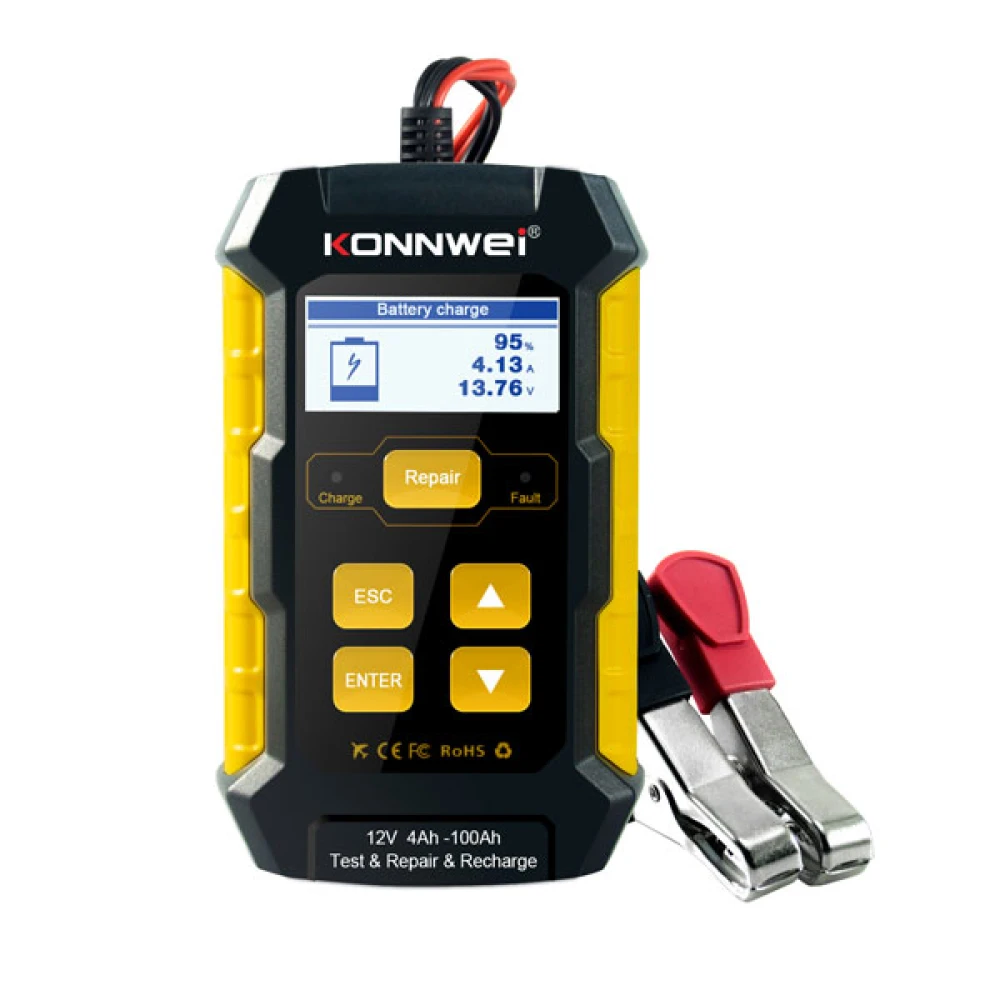 Konnwei KW510 medidor de baterías 12V con herramienta diagnóstico 3 en 1