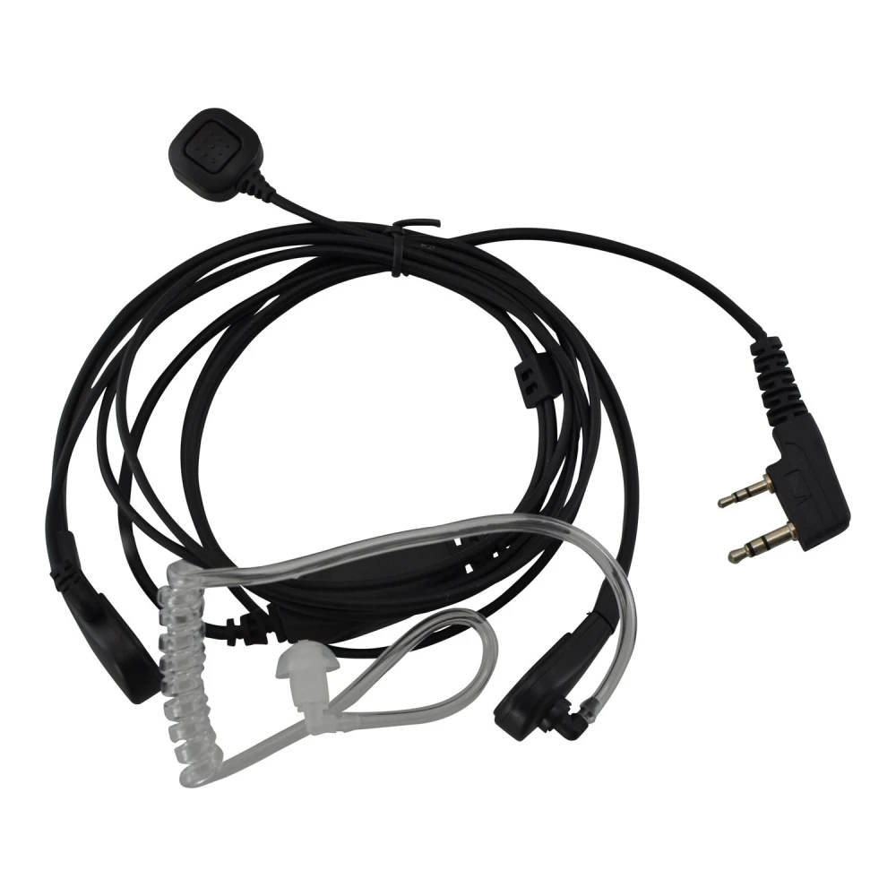 Laringòfon per walkie talkie Baofeng doble pin amb velcro i PTT
