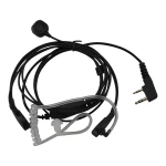 Laringòfon per walkie talkie Baofeng doble pin amb velcro i PTT