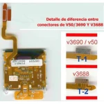 LCD Motorola V3688 amb cable flex per a reparació i recanvi
