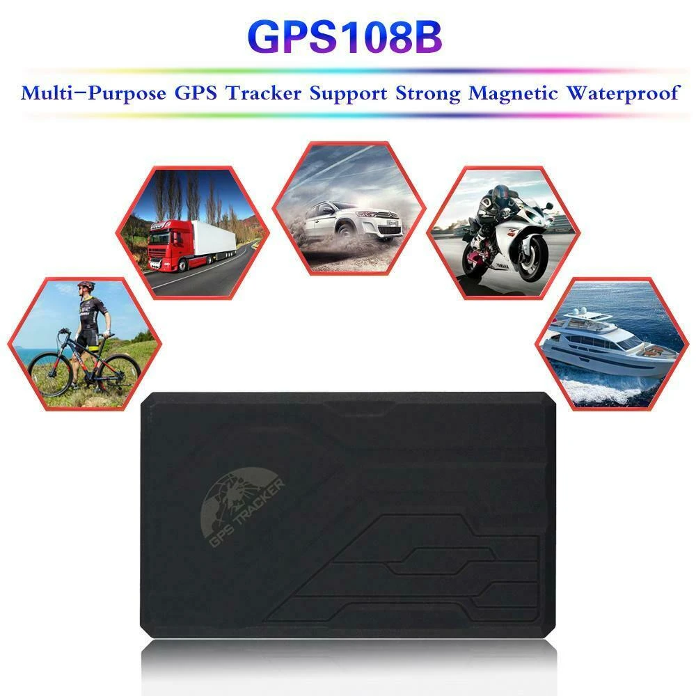 Localitzador GPS bateria llarga per a cotxe TK108B amb alarma SOS i base magnètica