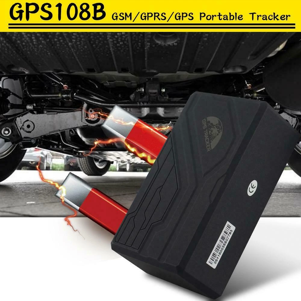 Localitzador GPS bateria llarga per a cotxe TK108B amb alarma SOS i base magnètica