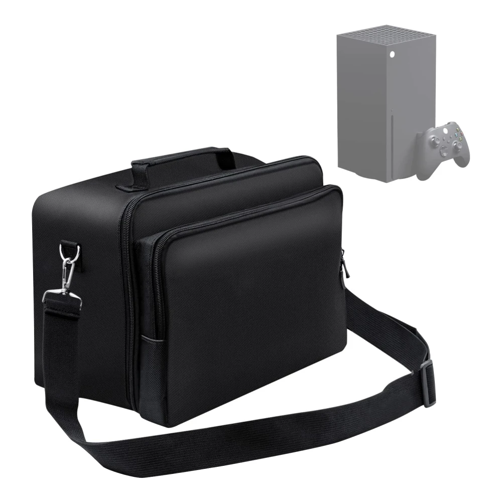 Maletí de viatge per a Xbox Series X amb funda protectora i espai per a accessoris