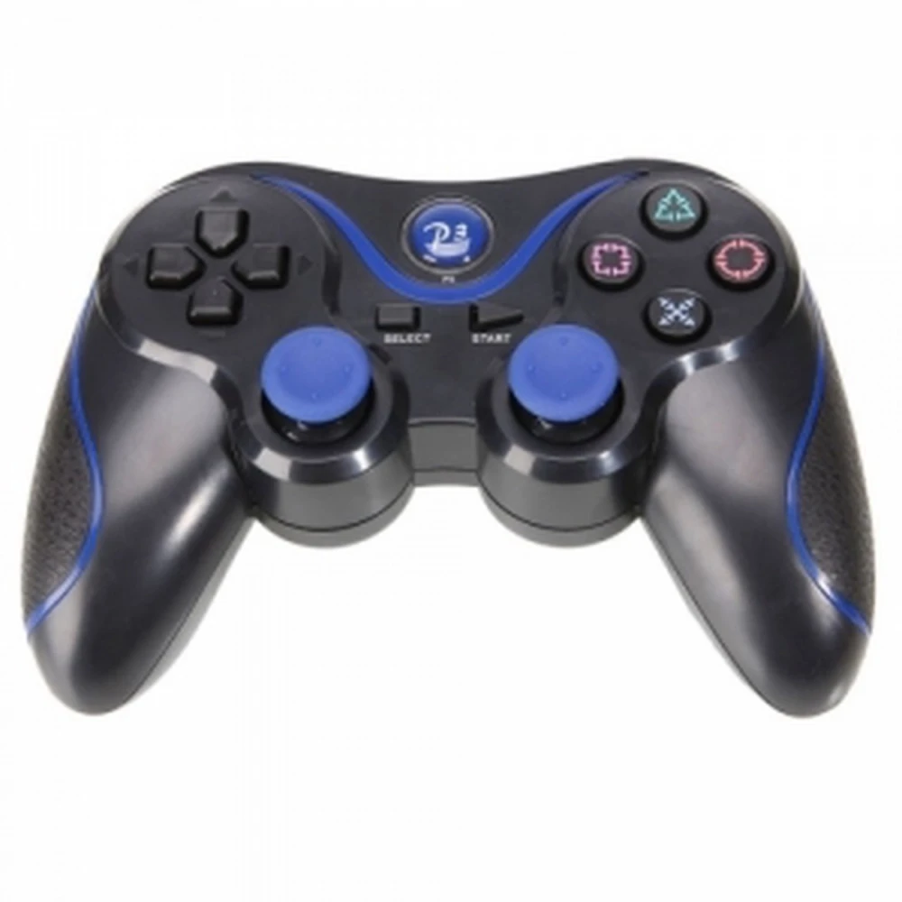 Comandament compatible DualShock 3 PS3 Bluetooth negre blau Sixaxis