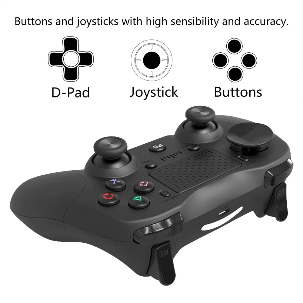 Comandament compatible PS4 blanc sense fil DoubleShock 4