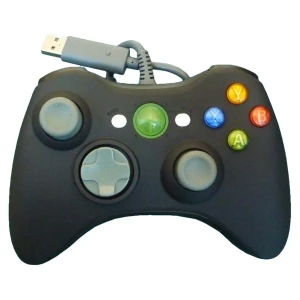Comand amb cable Xbox 360 compatible negre per a màxim confort i control