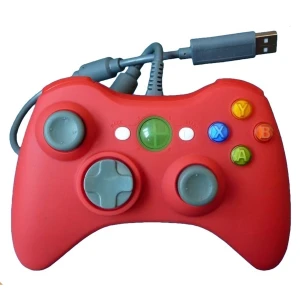 Comandament amb cable Xbox 360 compatible vermell per a màxim confort i control