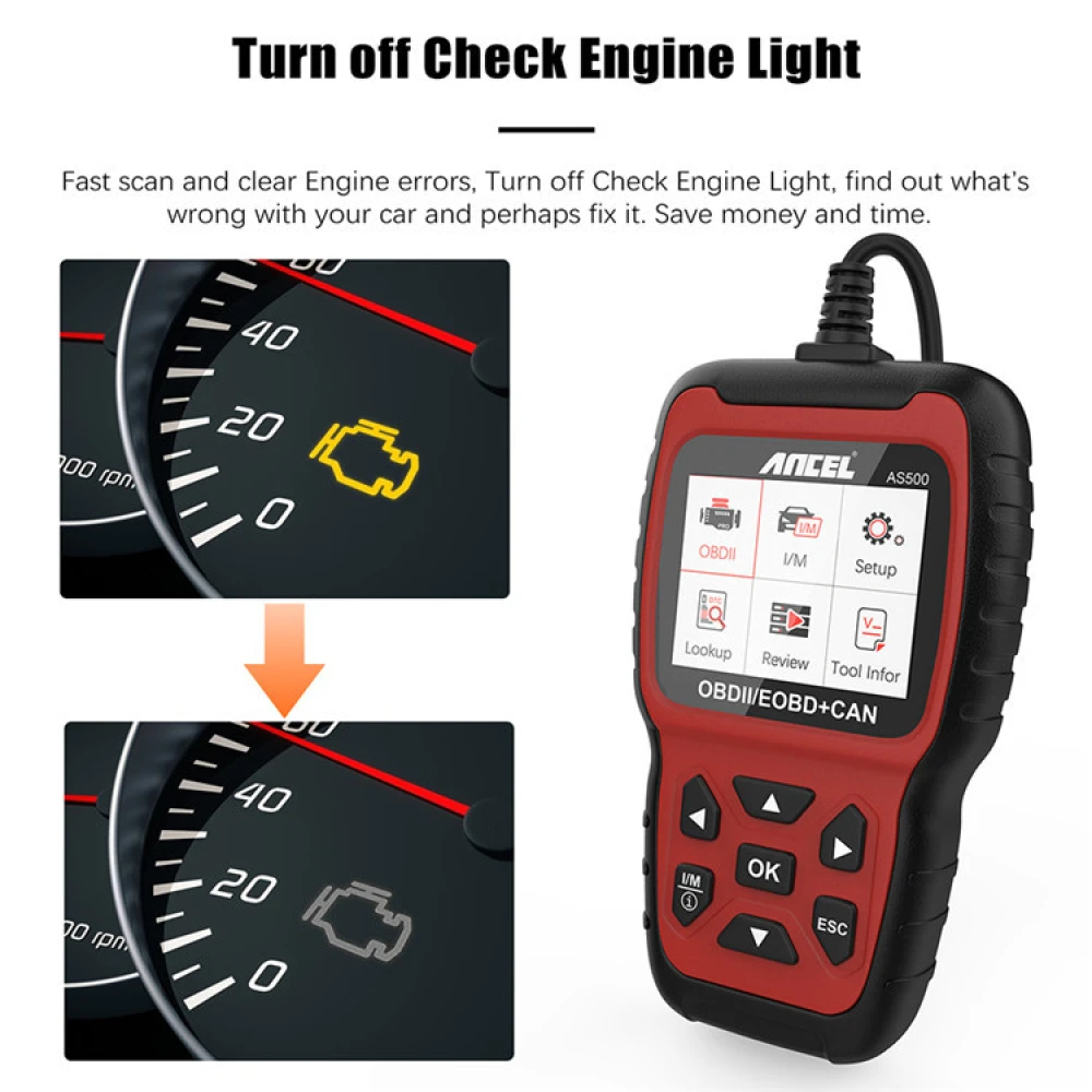 Escàner de diagnosi Ancel AS500 OBD2 per a vehicles