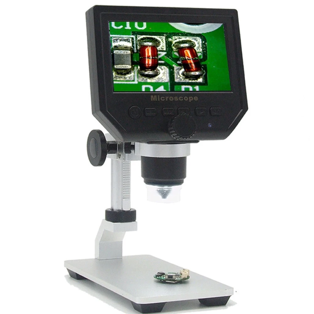 Microscopi digital amb pantalla 4,3 polzades i sensor 3,6MP HD per a electrònica