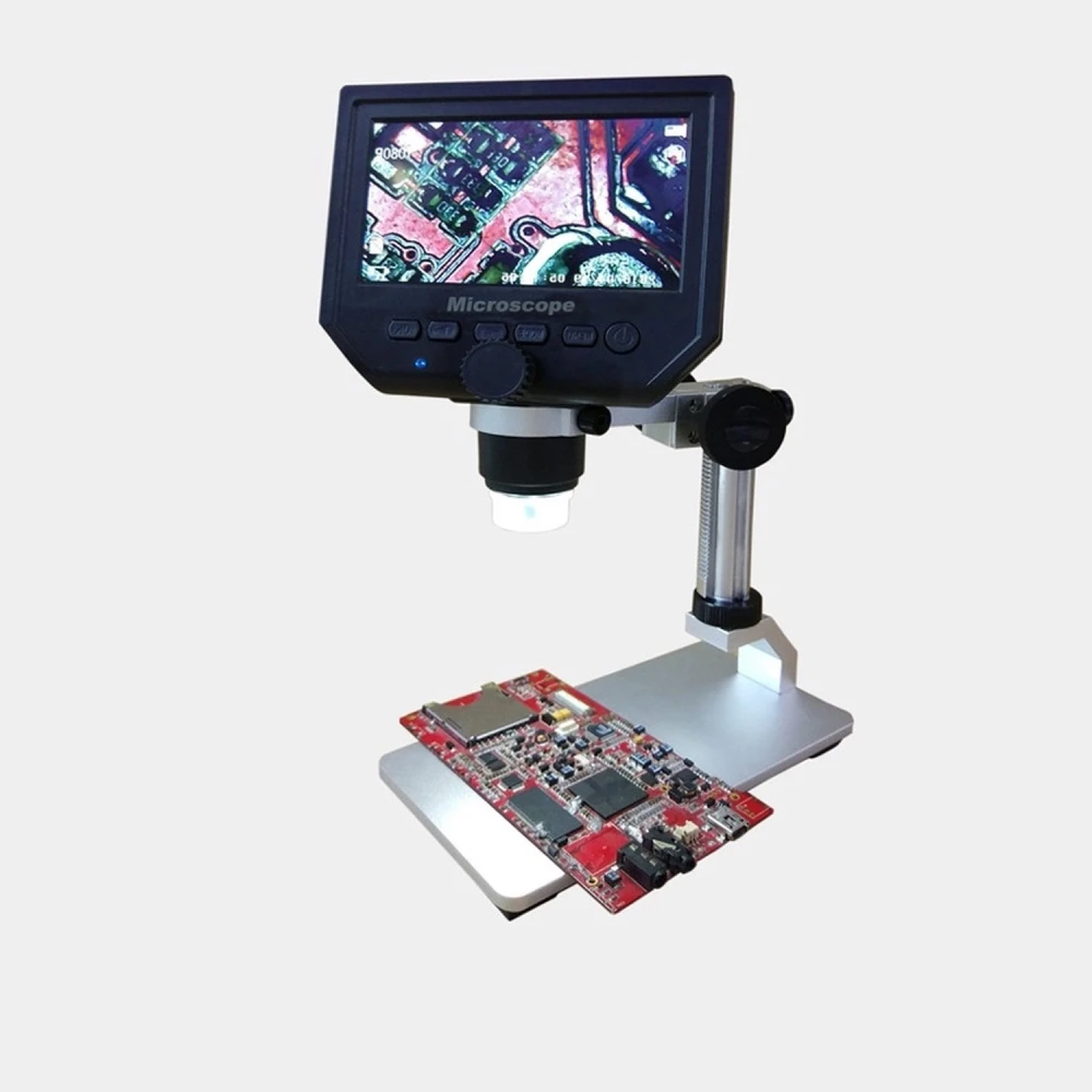 Microscopio digital profesional para electrónica y soldadura con iluminación LED