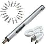 Mini tornavís elèctric inalàmbric USB recarregable 3 LED multifunció 22en1 set
