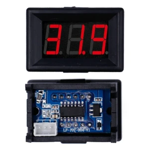 Mini voltímetre digital 3,5V - 30V amb LED vermell empotrable