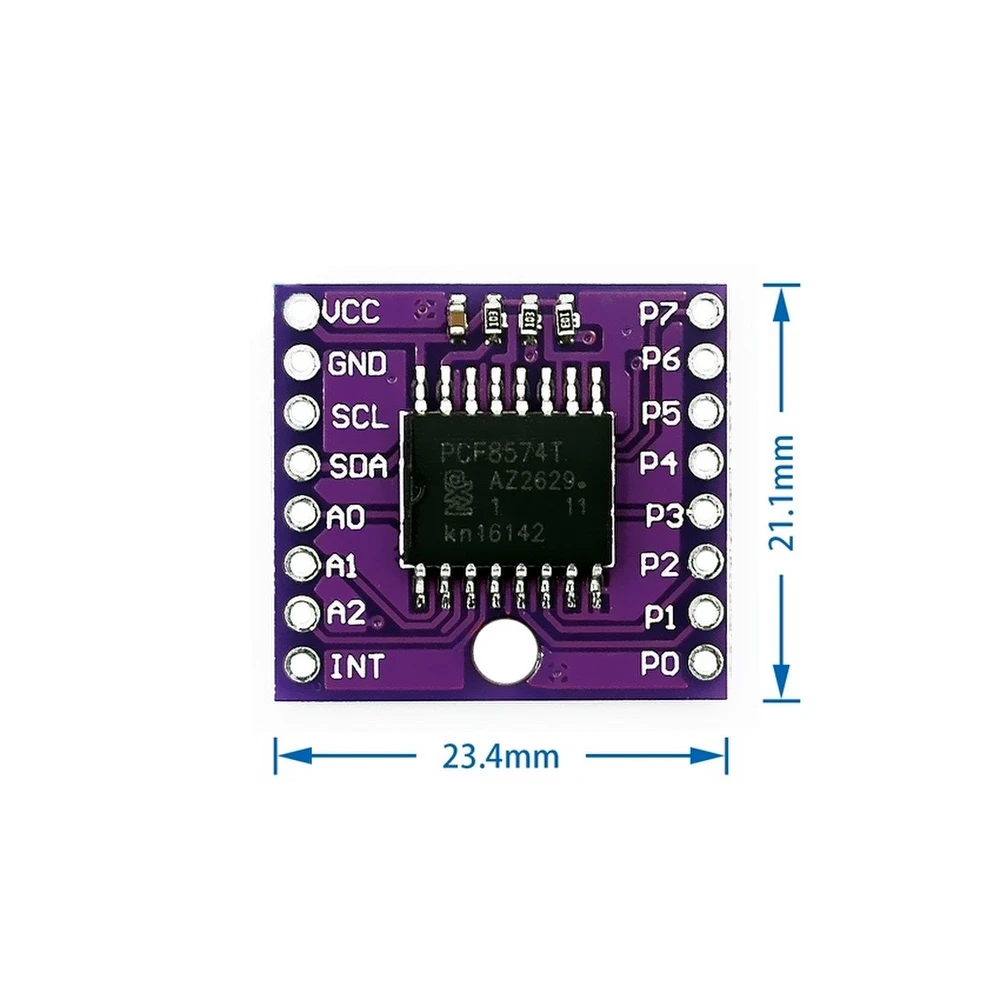 Mòdul I2C PCF8574T per a Arduino - Extensor de ports E/S en cascada