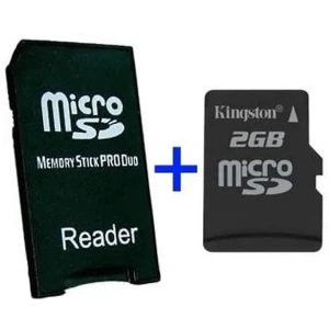 Adaptador MS Pro Duo + MicroSD 2GB compatible amb Sony PSP