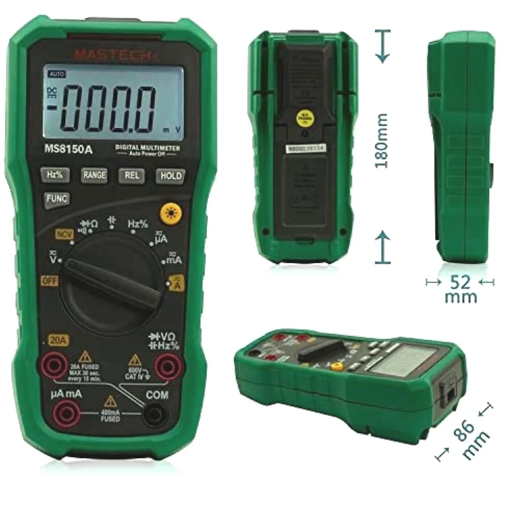 Multímetro digital Mastech MS8150A con frecuencia y capacímetro CAT3 CAT4