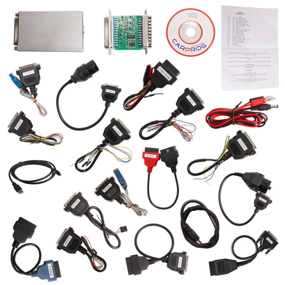 New Full Version Carprog V10.05 amb 21 adaptadors complets per a cotxes