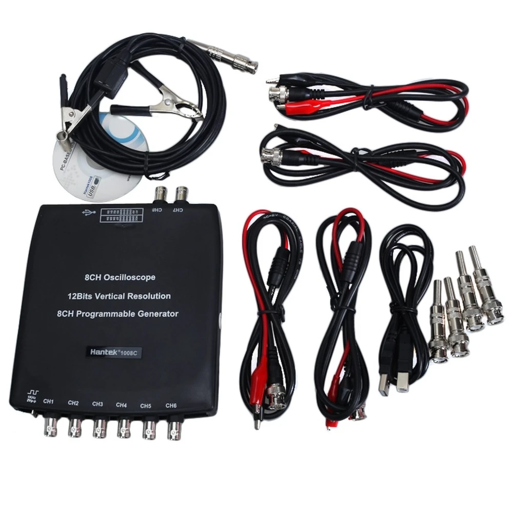 Oscil·loscopi automoció USB Hantek 1008c digital de 8 canals per a PC