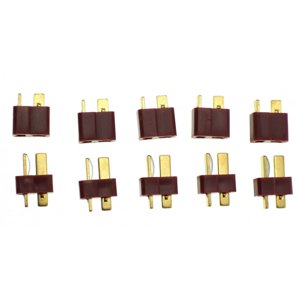 Pack 10 connectors T-Dean (5 mascle + 5 femella) per a drons i RC
