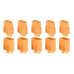 Pack 10 connectors XT60 (5 femella + 5 mascle) per a bateries LiPo Amass