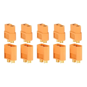 satkit Pack 10 connectors XT60 (5 femella + 5 mascle) per a bateries LiPo Amass