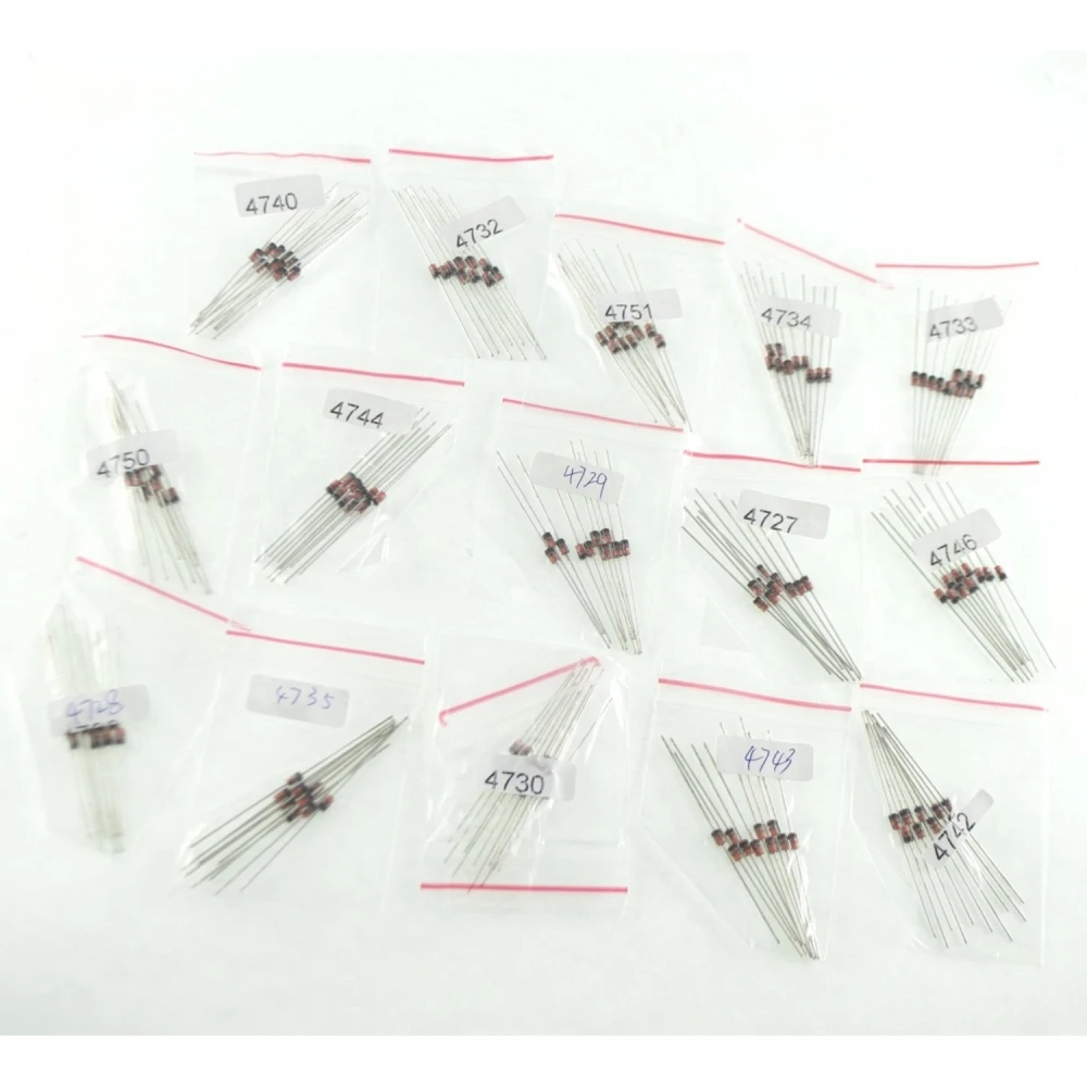 Pack 150 díodes - 15 models diferents, 10 unitats de cada model per a projectes