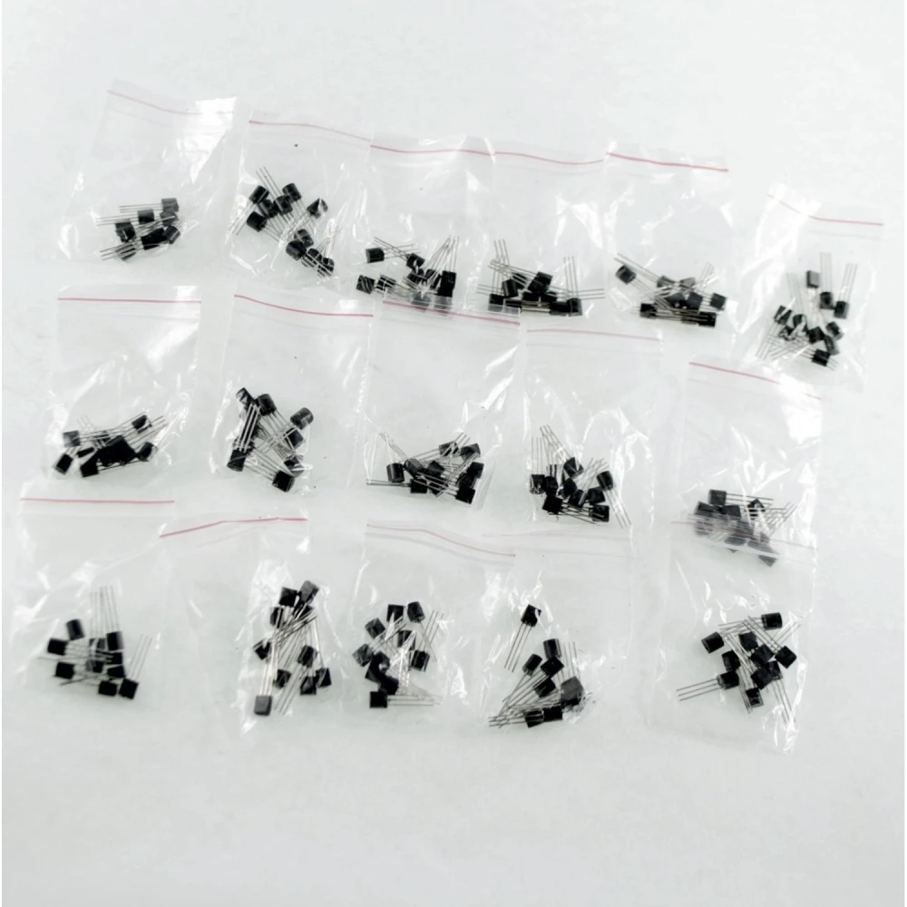 Pack 160 transistors TO92 - 16 models diferents, 10 de cada model