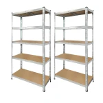 PACK 2 prestatgeries metàl·liques galvanitzades 180x90x40 cm resistents i versàtils