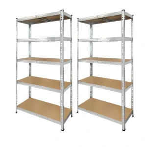PACK 2 prestatgeries metàl·liques galvanitzades 180x90x40 cm resistents i versàtils