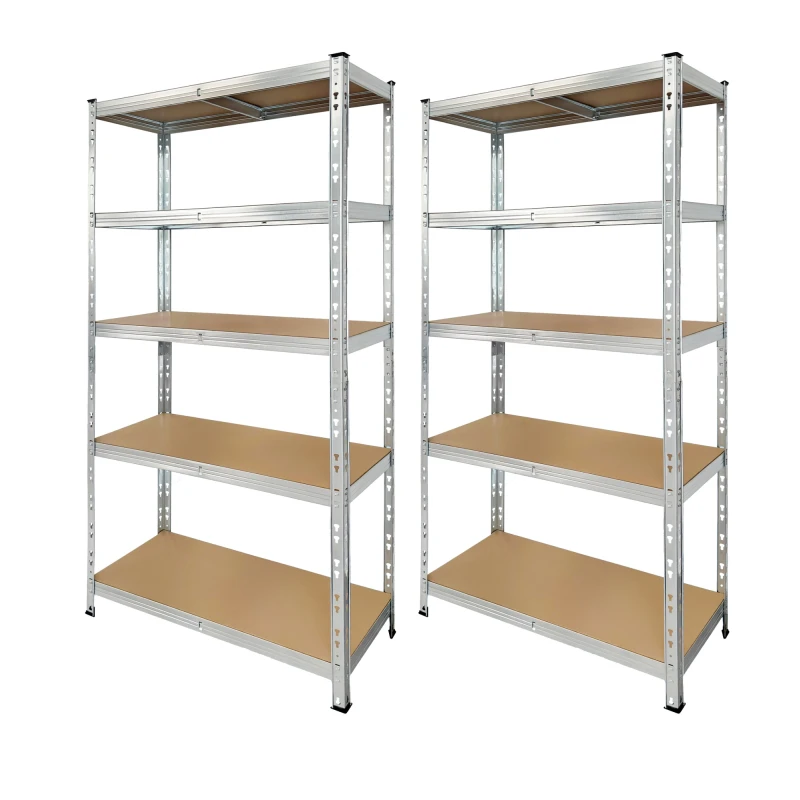 PACK 2 prestatgeries metàl·liques galvanitzades 180x90x40 cm resistents i versàtils