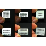 Pack 6 plantilles reballing per a xips memòria DDR, DDR2, DDR3 i GDDR5