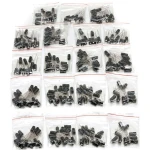 Pack de condensadors electrolítics - 190 unitats de 19 valors diferents de 1uF a 1000uF