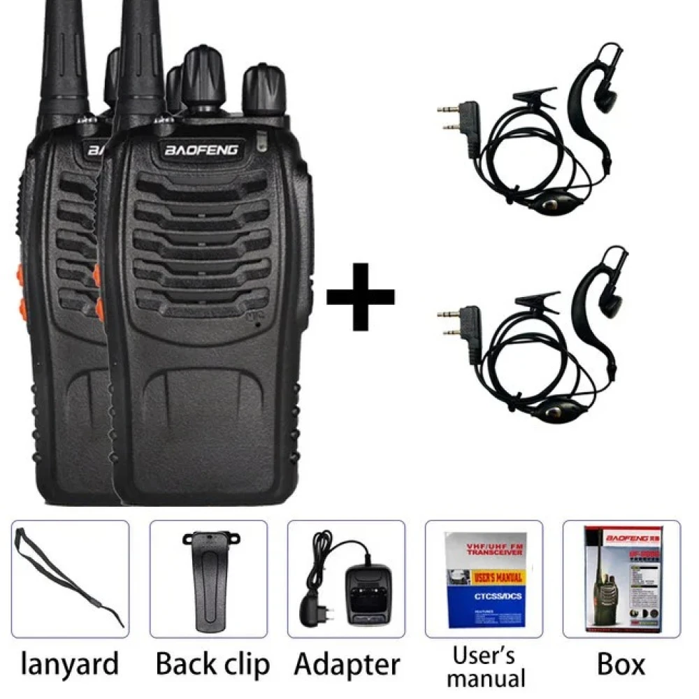Pack de 2 walkie-talkies Baofeng BF-888S UHF 5W amb auricular