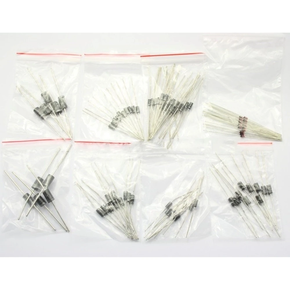 Pack de díodes de 8 models diferents - 100 unitats per a electrònica