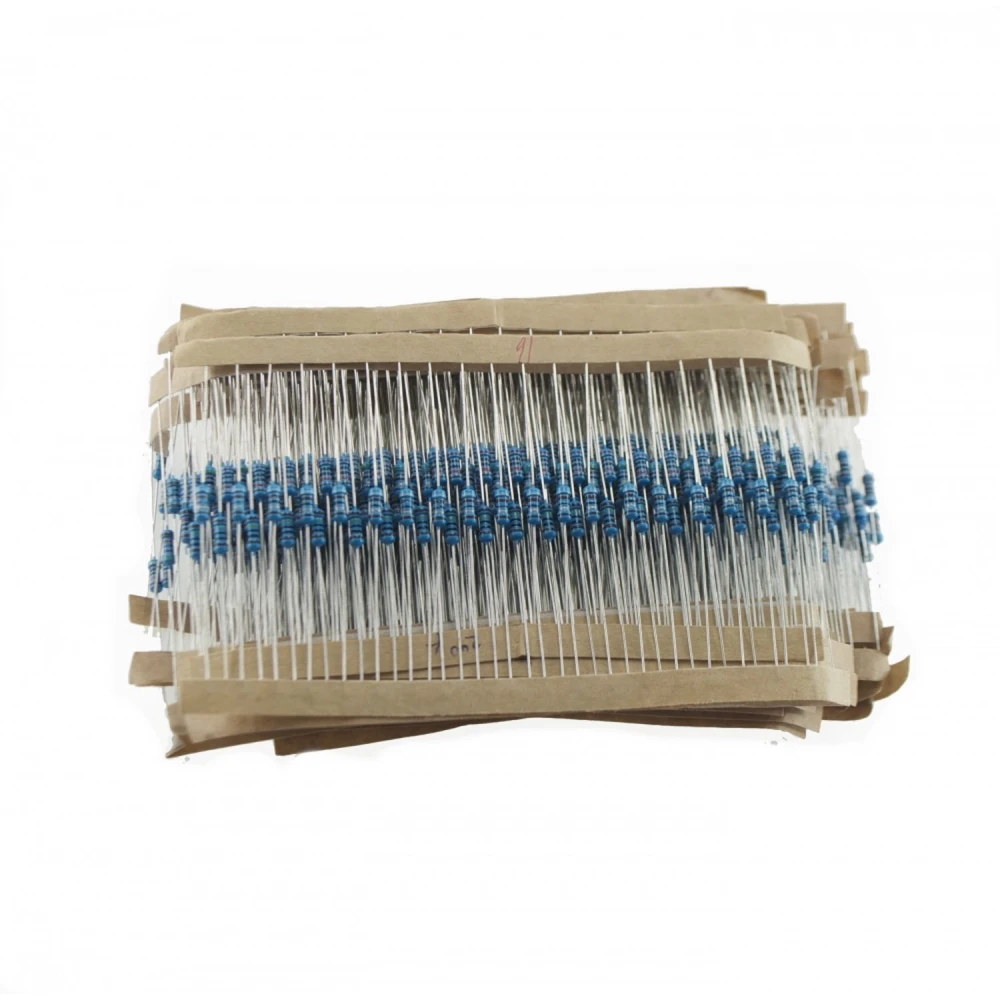 Pack de resistències 1/4W 820 peces amb 41 valors de 1 Ohm a 1M Ohm