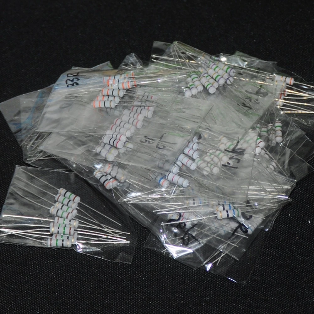 Pack resistències 1W 230 unitats - 23 valors diferents de 22 Ohm a 1M Ohm