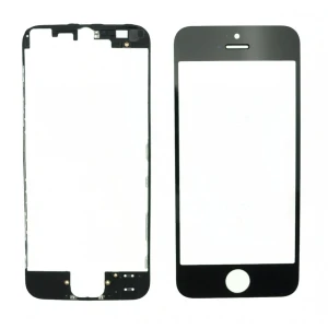 Pantalla de vidre iPhone 5 negra + marc adhesiu per a reparació