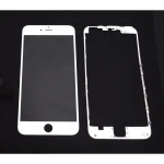 Pantalla de vidre iPhone 6 Plus blanc amb marc adhesiu per a reparació