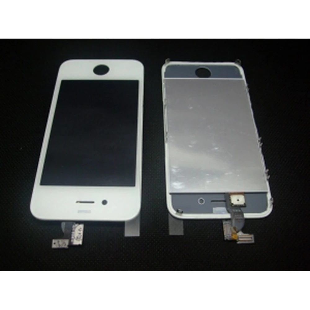 Pantalla iPhone 4 blanca amb panell tàctil i vidre llesta per instal·lar
